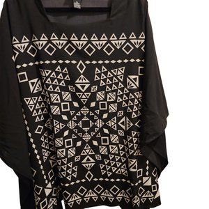 Maggie Barnes Black & White patterned tunic